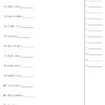 Fifth Grade Decimals Multiplication Worksheet 15 Best Images Of Long