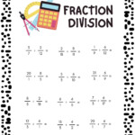 Fraction Division Worksheet PDF FREE Download