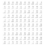 Individual Division Fact 12 A Printable Division Facts Worksheets