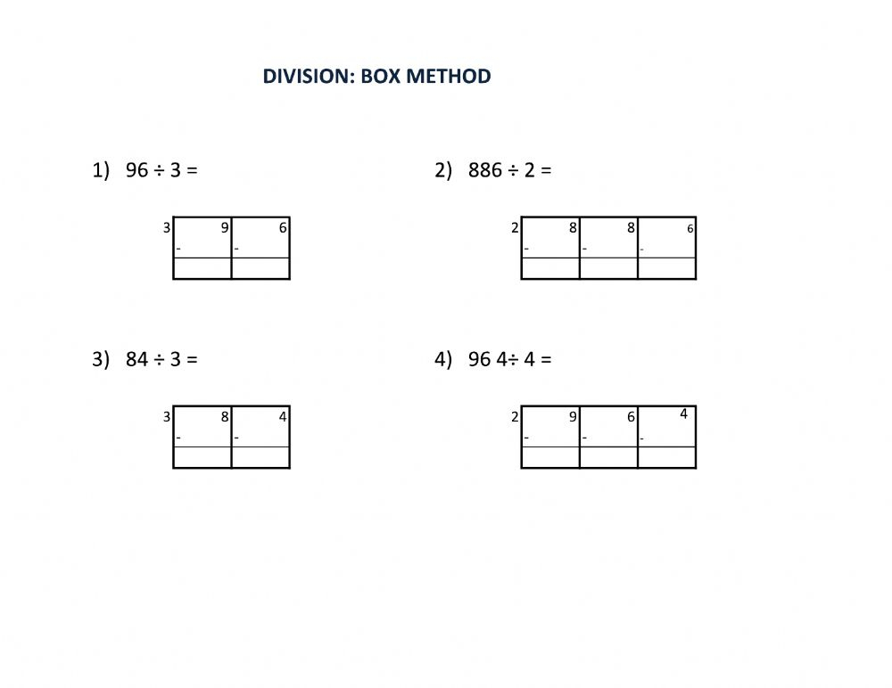Long Division Box Method By Sarah B Elementary Tpt Long Division Box Method Updated By 