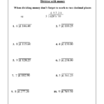 Long Division Money Money Division Edboost Bily Morales
