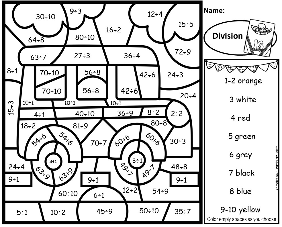 Multiplication And Division Color By Number Back To School Bundle Multiplication And Division Color By Number Back To School Bundle
