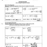 Multiplication And Division With Negative Exponents Worksheet 1