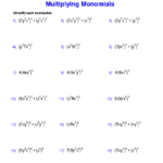 Multiplying Monomials And Polynomials Worksheet Basic Geometry Terms