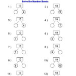 Number Bonds missing Addends Printable Worksheets Number Bonds