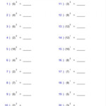 Operations With Exponents Worksheet