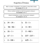 Properties Of Division Interactive Worksheet