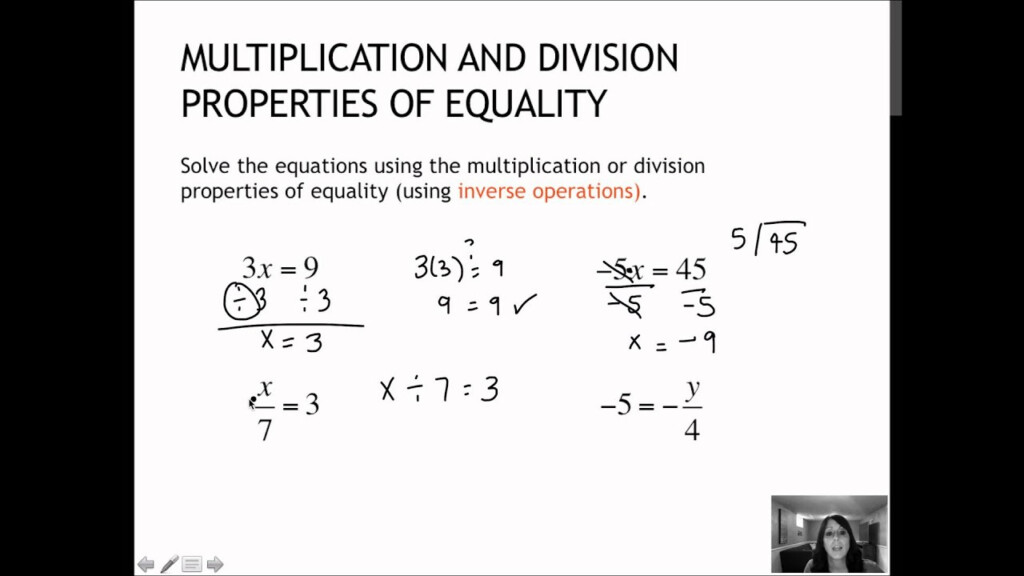 Properties Of Equality Worksheet