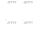 4 digit By 1 digit Division Worksheets 15 Worksheets