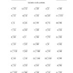 Basic Division Fact Worksheet