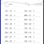 Divide 3 Digit Numbers By 2 Digit Numbers Without Remainder Horizontal