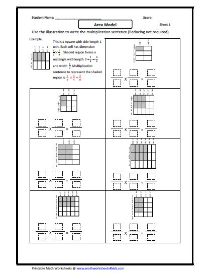 Dividing Fractions Using Models Worksheet English Worksheet