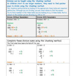 Division Using The Chunking Method HTU TMK Education