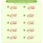 Math Worksheet Division With Remainder