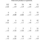 Mixed Division And Multiplication Worksheet
